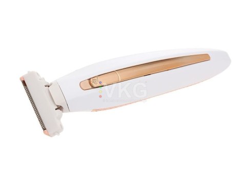 Depilator biało złoty USB AKU do ciała 3 końcówki Depilator biało złoty USB AKU do ciała 3 końcówki