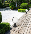 Lampa latarnia ogrodowa słupek Sphere IP44 black kula czarna Lampa latarnia ogrodowa słupek Sphere IP44 black kula czarna