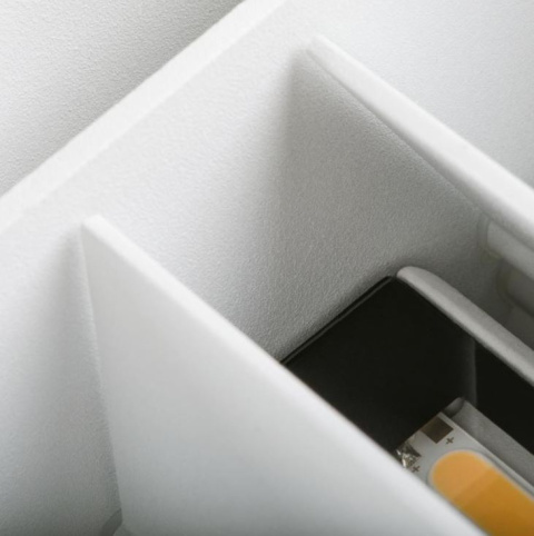 Lampa ogrodowa Rakla kinkiet LED IP44 biała kwadratowa Lampa ogrodowa Rakla kinkiet LED IP44 biała kwadratowa