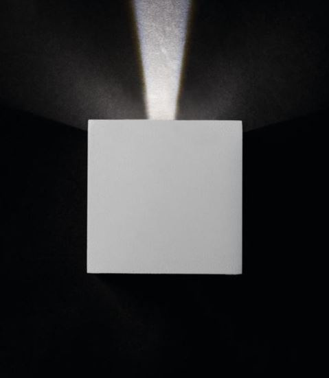 Lampa ogrodowa Rakla kinkiet LED IP44 biała kwadratowa Lampa ogrodowa Rakla kinkiet LED IP44 biała kwadratowa