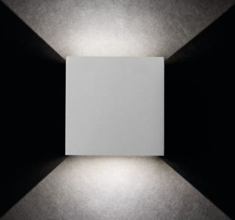 Lampa ogrodowa Rakla kinkiet LED IP44 biała kwadratowa Lampa ogrodowa Rakla kinkiet LED IP44 biała kwadratowa