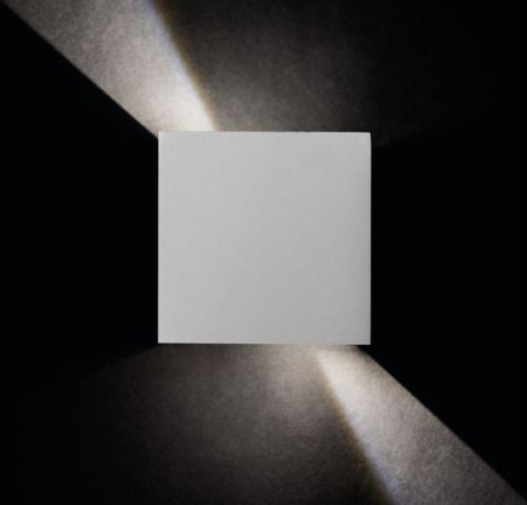 Lampa ogrodowa Rakla kinkiet LED IP44 biała kwadratowa Lampa ogrodowa Rakla kinkiet LED IP44 biała kwadratowa
