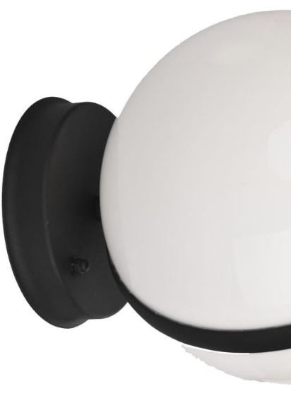 Lampa ścienna kinkiet Sphere IP44 black kula czarna Lampa ścienna kinkiet Sphere IP44 black kula czarna