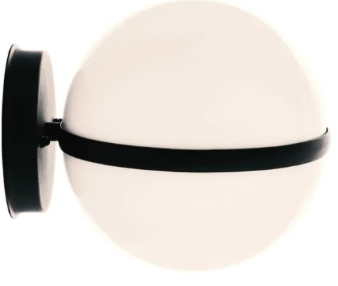 Lampa ścienna kinkiet Sphere IP44 black kula czarna Lampa ścienna kinkiet Sphere IP44 black kula czarna