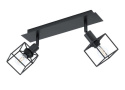 Lampa listwa Elbrus 2 czarny metal sześciany reflektor Lampa listwa Elbrus 2 czarny metal sześciany reflektor