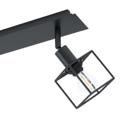 Lampa listwa Elbrus 2 czarny metal sześciany reflektor Lampa listwa Elbrus 2 czarny metal sześciany reflektor