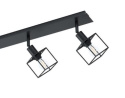 Lampa listwa Elbrus 4 czarny metal sześciany reflektor Lampa listwa Elbrus 4 czarny metal sześciany reflektor