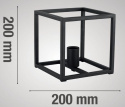 Lampa stołowa nocna Elbrus E27 60W czarna designerska Lampa stołowa nocna Elbrus E27 60W czarna designerska