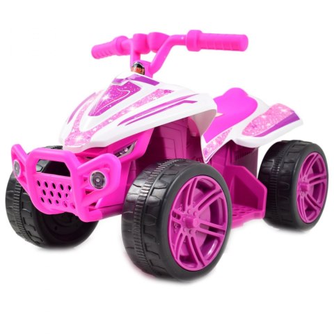 Różowy Quad aku silnik 30W do 20kg dziewczęcy pierwszy 4 kołowiec