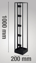 Lampa stojąca podłogowa Elbrus E27 60W czarna designer Lampa stojąca podłogowa Elbrus E27 60W czarna designer