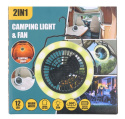 WENTYLATOR LAMPA LED 3 xAA czarny klips camping średnica WENTYLATOR LAMPA LED 3 xAA czarny klips camping średnica