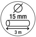 Zapięcie linkowe kłódka dwa klucze 3 metry 15mm jacht skuter rower Zapięcie linkowe kłódka dwa klucze 3 metry 15mm jacht skuter rower