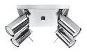 Lampa sufitowa plafon RING 4 chrom design domowy