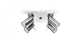 Lampa sufitowa plafon RING 4 chrom design domowy