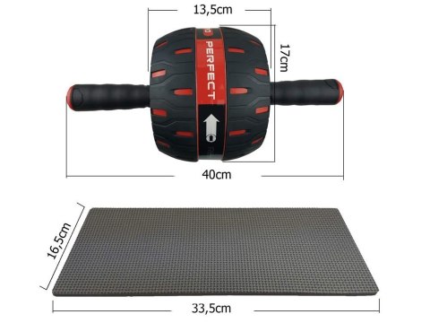 Wałek do ćwiczeń brzucha kółko roller koło + mata Wałek do ćwiczeń brzucha kółko roller koło + mata