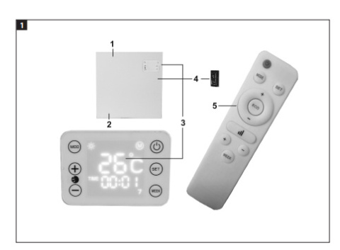 Grzejnik elektryczny ścienny biały 400W termostat pilot Grzejnik elektryczny ścienny biały 400W termostat pilot
