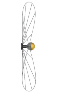 LAMPA Kinkiet Plafon ESKOLA 70cm CZARNY design nowy dom 