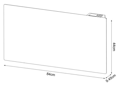 Grzejnik elektryczny bialy mat 2000W termostat Grzejnik elektryczny bialy mat 2000W termostat