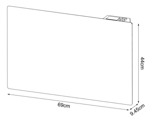 Grzejnik elektryczny biały mat panel 1500W termostat Grzejnik elektryczny biały mat panel 1500W termostat