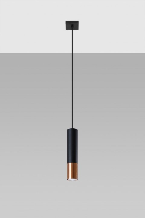 Lampa wisząca LOOPEZ 1 czarny/miedź Lampa wisząca LOOPEZ 1 czarny/miedź