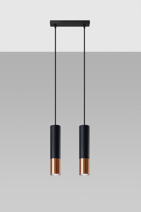 Lampa wisząca LOOPEZ 2 czarny/miedź Lampa wisząca LOOPEZ 2 czarny/miedź