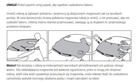 Zasłoń przydnią szybę 270cm 94 cm słońce mróz śnieg Zasłoń przydnią szybę 270cm 94 cm słońce mróz śnieg