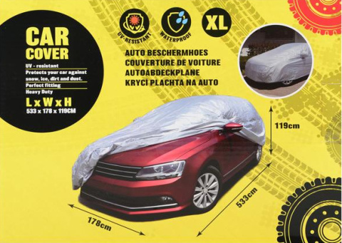 Pokrowiec plandeka Auto roz L UV 5,2 1,8 1,2 m srebrna Pokrowiec plandeka Auto roz L UV 5,2 1,8 1,2 m srebrna