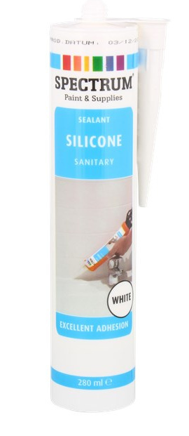 Silikon biały 280ml sanitarny wodoodporny uszczelnia szpary Silikon biały 280ml sanitarny wodoodporny uszczelnia szpary