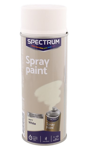 Spray 400ml akrylowy farba mat biały wszystko kryje Spray 400ml akrylowy farba mat biały wszystko kryje