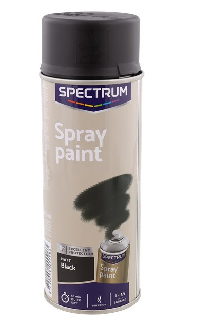 Spray 400ml akrylowy farba mat czarny wszystko kryje Spray 400ml akrylowy farba mat czarny wszystko kryje