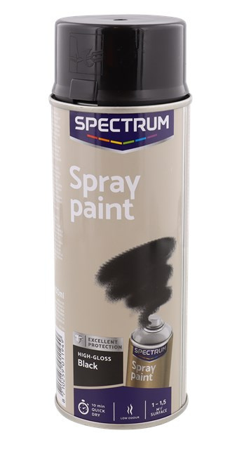 Spray 400ml akrylowy farba połysk czarna wszystko kryje Spray 400ml akrylowy farba połysk czarna wszystko kryje