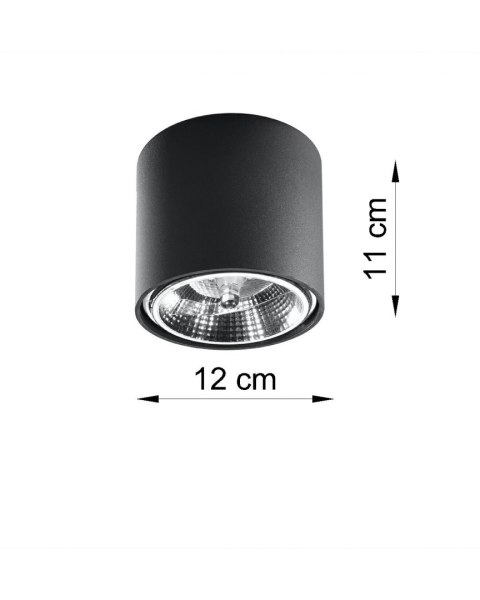 Plafon TIUBE czarny Plafon TIUBE czarny