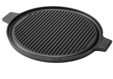 Grill płyta żeliwna dwustronna 43cm na ognisko szczotka Grill płyta żeliwna dwustronna 43cm na ognisko szczotka