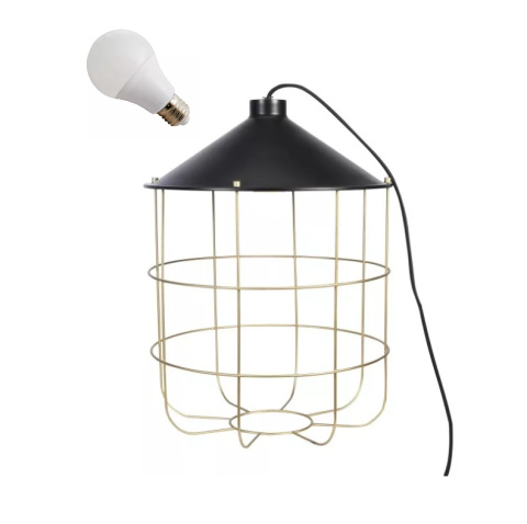 LED Lampa stołowa JULES loft E27 czarna metal LED Lampa stołowa JULES loft E27 czarna metal