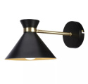 LED Lampa ścienna kinkiet EVE 30cm E27 czarna złota mat LED Lampa ścienna kinkiet EVE 30cm E27 czarna złota mat