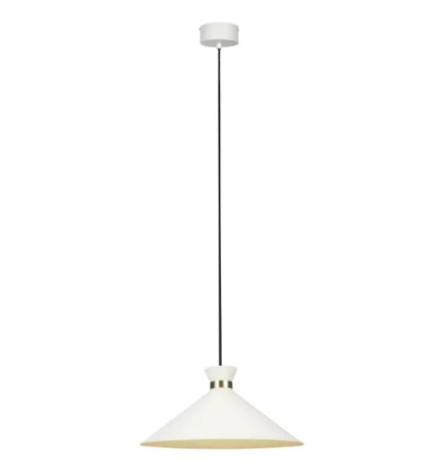 LED Lampa wisząca EVE 35cm E27 biała złota mat LED Lampa wisząca EVE 35cm E27 biała złota mat