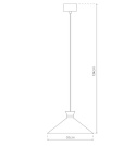 LED Lampa wisząca EVE 35cm E27 biała złota mat