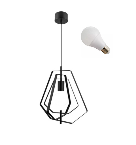 LED Lampa wisząca AURORA E27 35cm czarna LED Lampa wisząca AURORA E27 35cm czarna