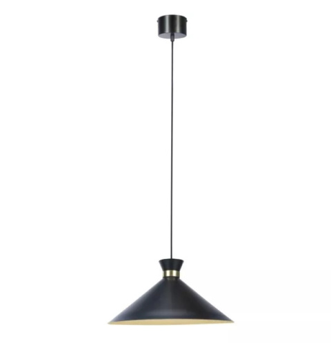 LED Lampa wisząca EVE 35cm E27 czarna złota mat LED Lampa wisząca EVE 35cm E27 czarna złota mat