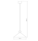 LED Lampa wisząca EVE 35cm E27 czarna złota mat