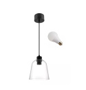 LED Lampa wisząca Madison 18cm E27 transparentna szkło LED Lampa wisząca Madison 18cm E27 transparentna szkło