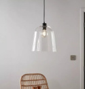 LED Lampa wisząca Madison 18cm E27 transparentna szkło LED Lampa wisząca Madison 18cm E27 transparentna szkło