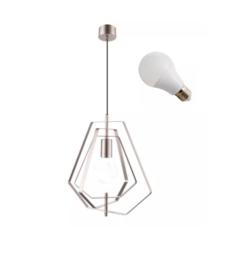 LED Lampa wisząca AURORA E27 35cm srebrna LED Lampa wisząca AURORA E27 35cm srebrna
