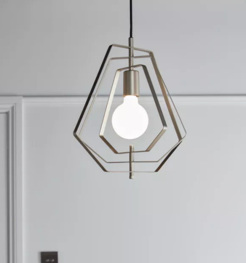 LED Lampa wisząca AURORA E27 35cm srebrna LED Lampa wisząca AURORA E27 35cm srebrna