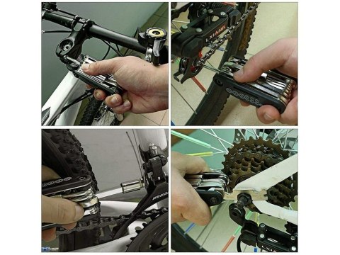 Zestaw Kluczy 16w1 do roweru imbusowe Szczotka łańcuch Zestaw Kluczy 16w1 do roweru imbusowe Szczotka łańcuch