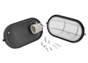 LED Lampa ALUMINIOWA BLACK kinkiet IP44 E27 czarna LED Lampa ALUMINIOWA BLACK kinkiet IP44 E27 czarna