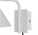 LED Lampa ścienna kinkiet Brook E27 biała mat metal
