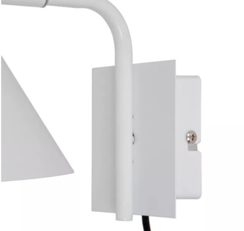 LED Lampa ścienna kinkiet Brook E27 biała mat metal LED Lampa ścienna kinkiet Brook E27 biała mat metal