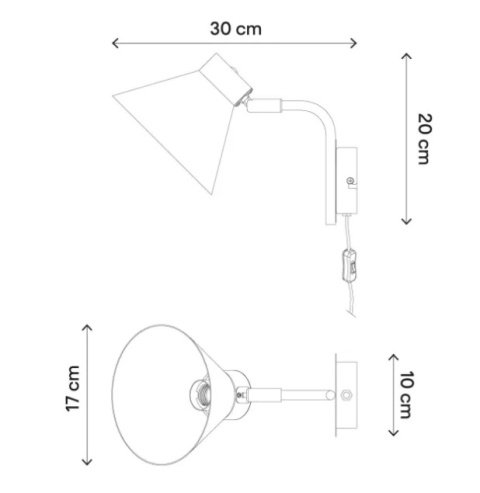 LED Lampa ścienna kinkiet Brook E27 biała mat metal LED Lampa ścienna kinkiet Brook E27 biała mat metal