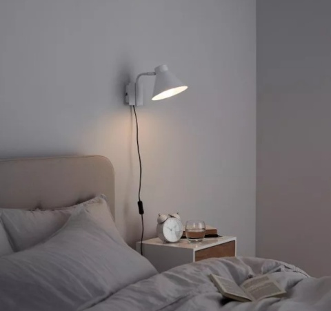 LED Lampa ścienna kinkiet Brook E27 biała mat metal LED Lampa ścienna kinkiet Brook E27 biała mat metal